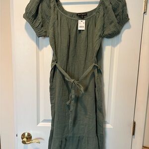 Olive Green Women's Maternity Dress